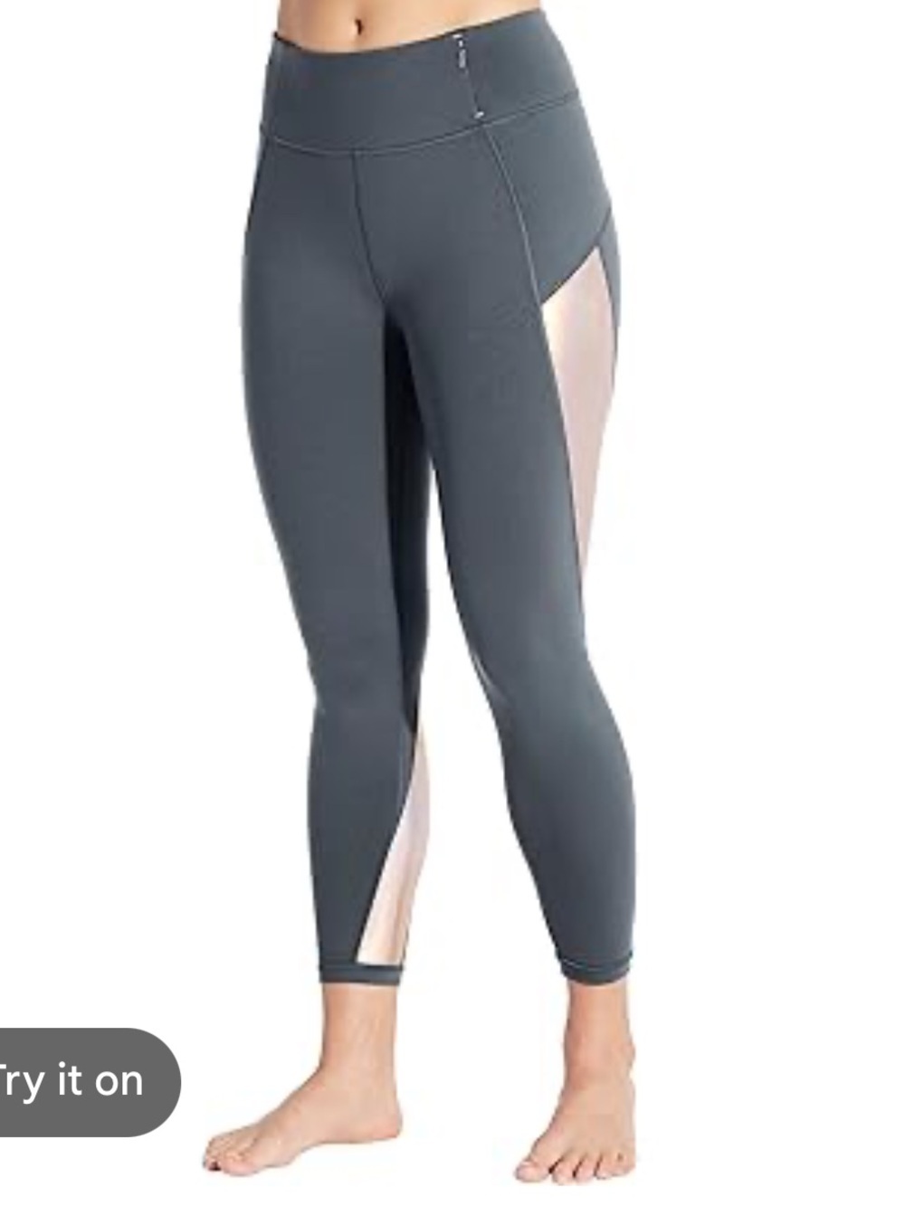Calia High Waist Dark Gray Leggings with Rose Gold Panels Size S - Picture 6 of 6
